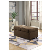 STORAGE OTTOMAN/CHAIR, BROWN, US4573BR 4573BR