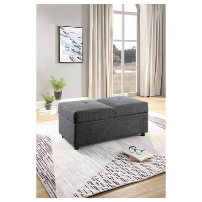 STORAGE OTTOMAN/CHAIR, GRAY, USE HM4573GY 4573GY