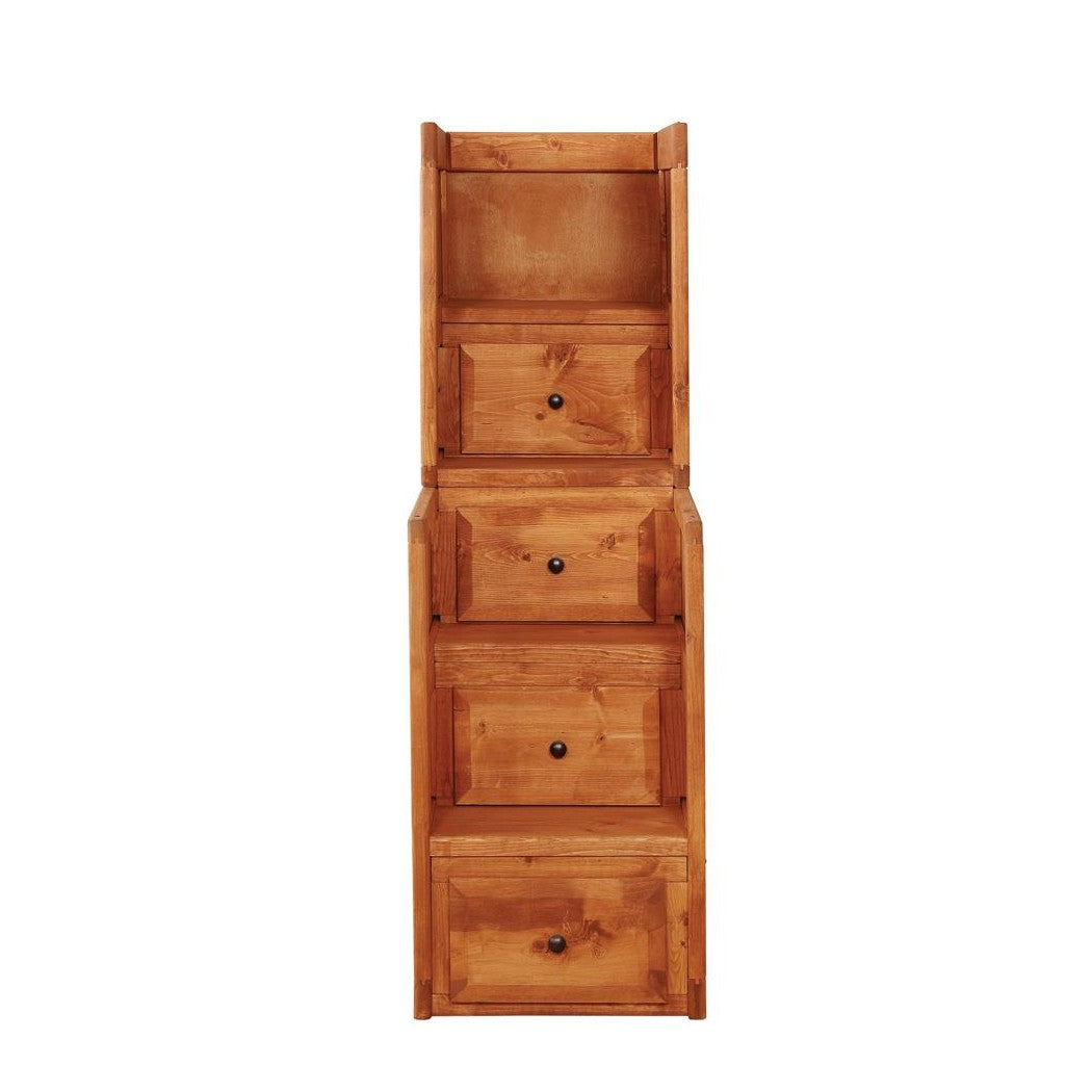 Wrangle Hill 4-drawer Stairway Chest Amber Wash 460098