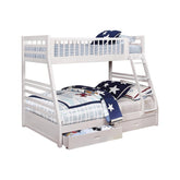 Ashton Twin over Full 2-drawer Bunk Bed White 460180