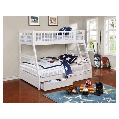 Ashton Twin over Full 2-drawer Bunk Bed White 460180