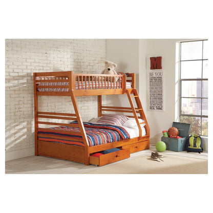 Ashton Twin over Full 2-drawer Bunk Bed Honey 460183