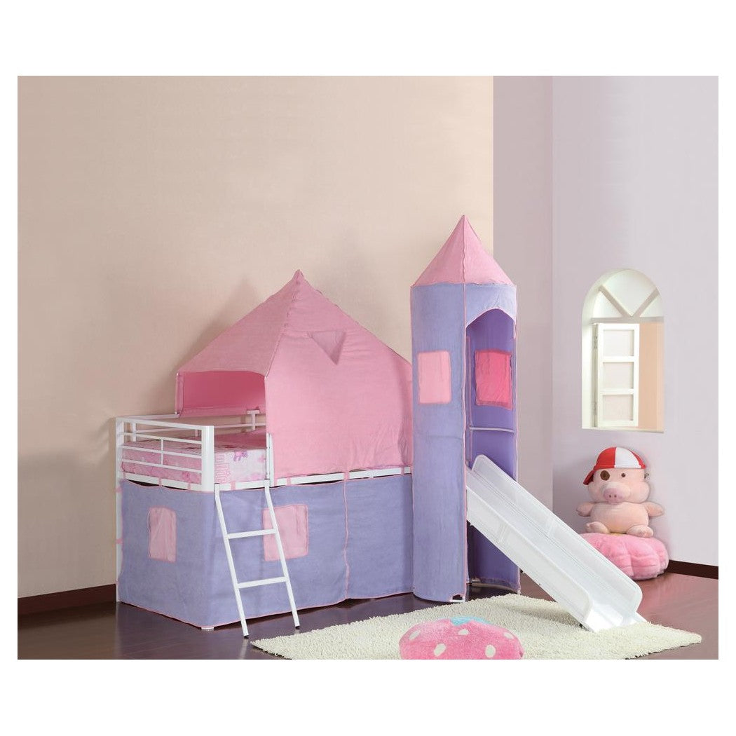 Pink twin 2024 loft bed