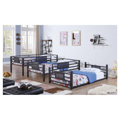 Rogen Twin Triple Bunk Bed Dark Bronze 460394T