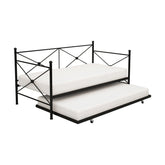 DAYBED W/TRUNDLE, BLK PWDR COAT 4964BK-NT