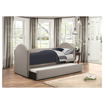 (2) DAYBED, GRAY 100% POLYESTER, NAILHEADS 4972*