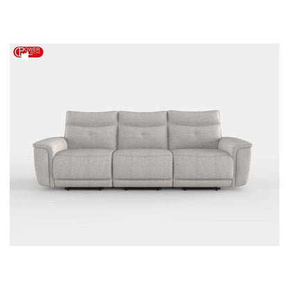 (3)Power Double Reclining Sofa with Power Headrests 9509MGY-3PWH*