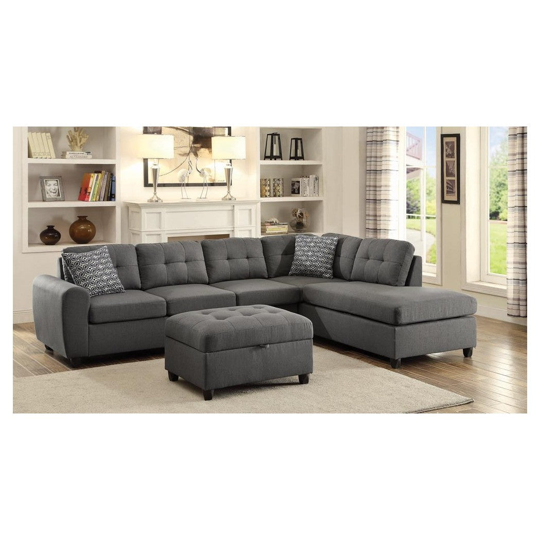 Stonenesse Tufted Sectional Grey 500413