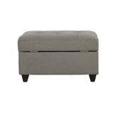 Stonenesse Tufted Storage Ottoman Grey 500414