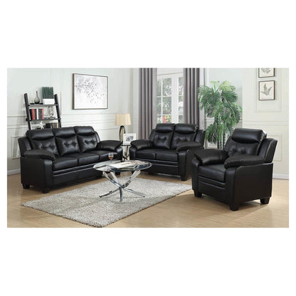 Finley Tufted Upholstered Chair Black 506553