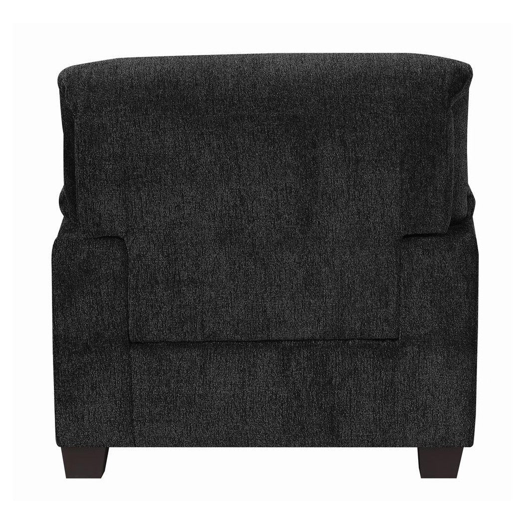 Clemintine Upholstered Chair with Nailhead Trim Graphite 506576