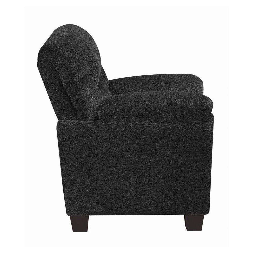 Clemintine Upholstered Chair with Nailhead Trim Graphite 506576