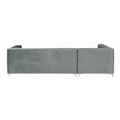 Bellaire Button-tufted Upholstered Sectional Silver 508280