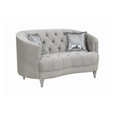 Avonlea Sloped Arm Tufted Loveseat Grey 508462