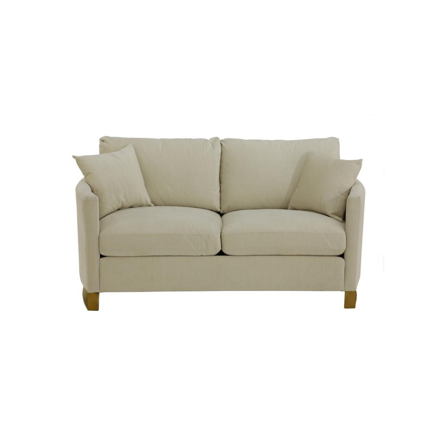 Corliss Upholstered Arched Arms Loveseat Beige 508822