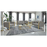 Eastbrook 3-piece Tufted Back Living Room Set Grey 509111-S3