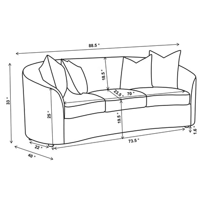 Rainn 2-piece Upholstered Tight Back Living Room Set Latte 509171-S2