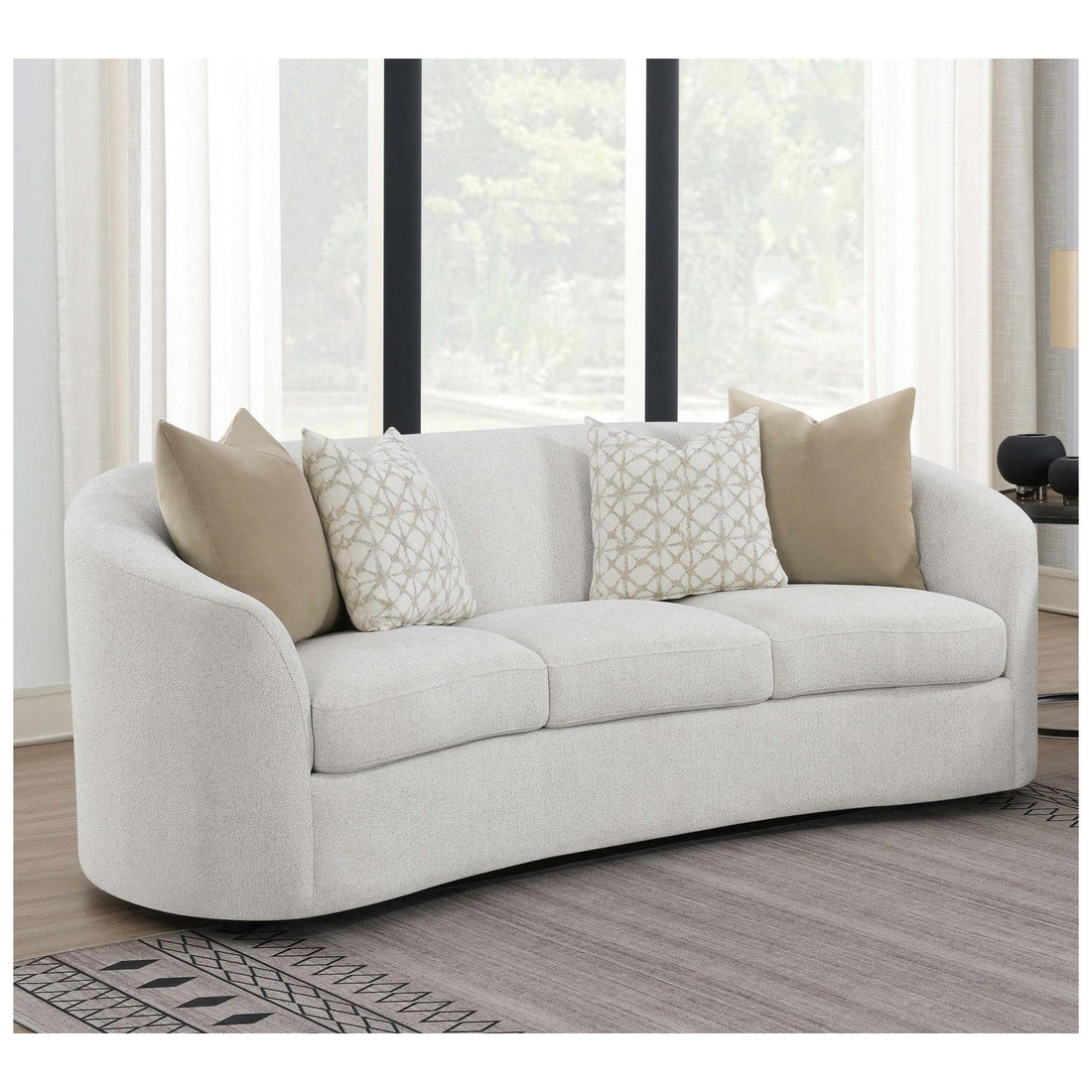 Rainn Upholstered Tight Back Sofa Latte 509171