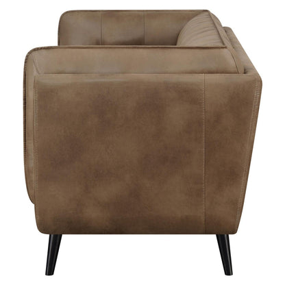 Thatcher Upholstered Button Tufted Sofa Brown 509421