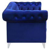 Bleker 2-piece Tuxedo Arm Living Room Set Blue 509481-S2