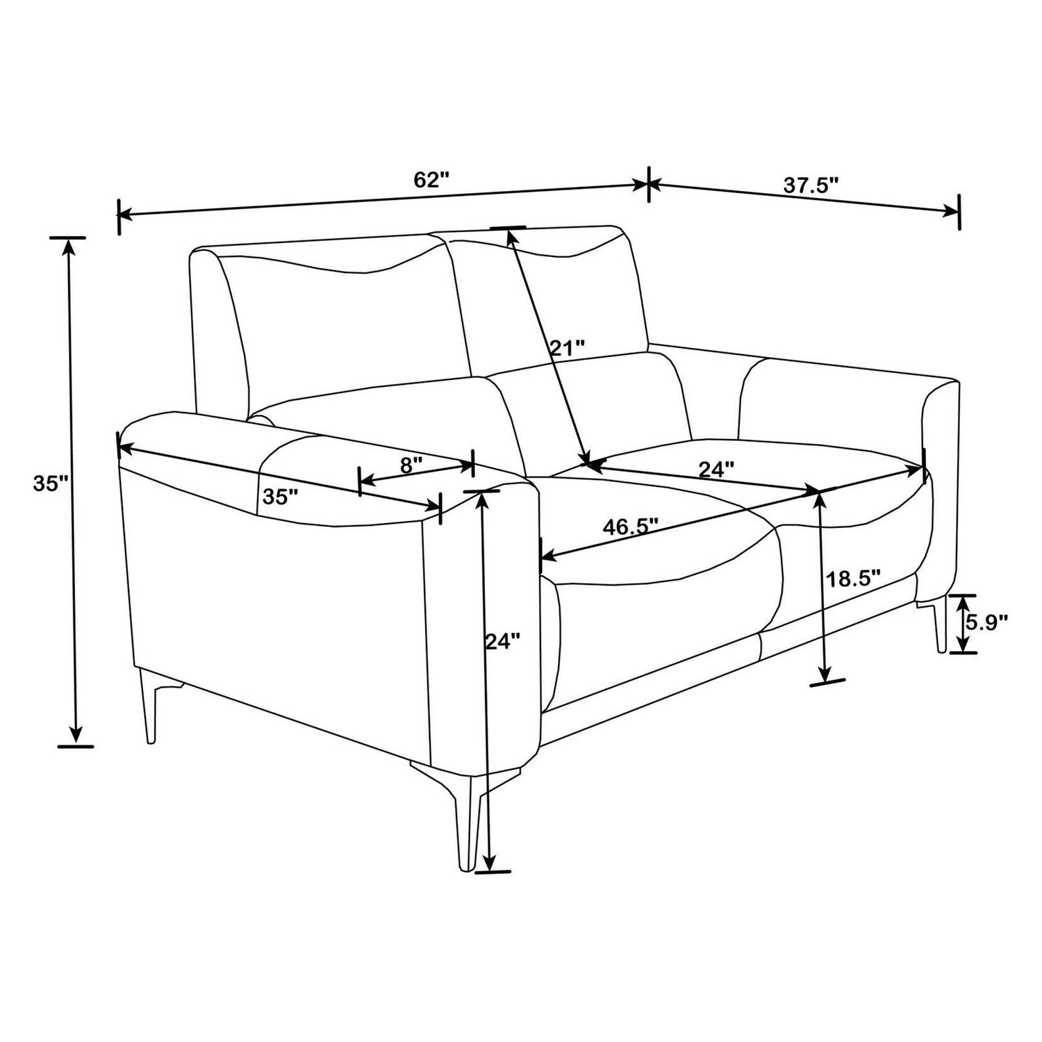 Glenmark 3-piece Track Arm Living Room Set Taupe 509731-S3