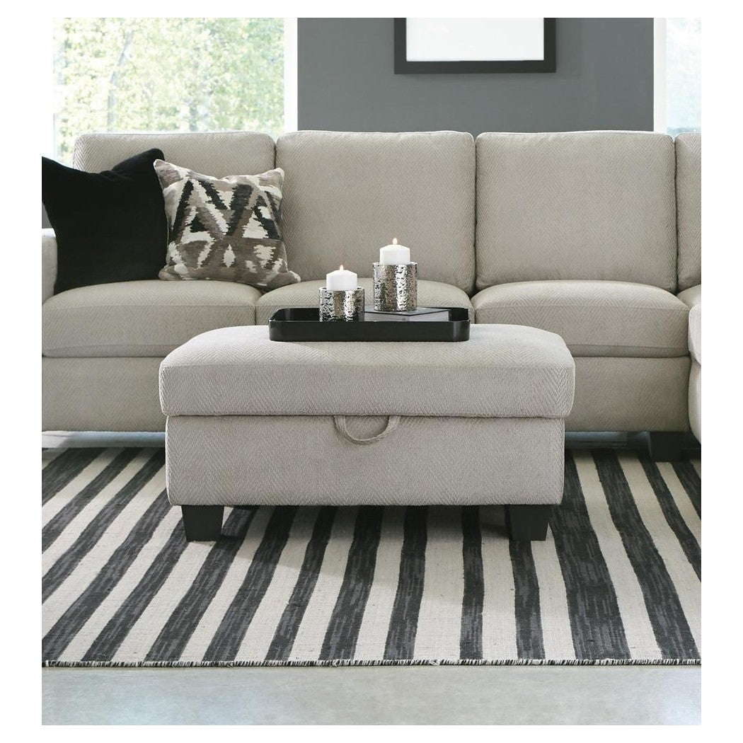 Whitson Upholstered Storage Ottoman Stone 509767