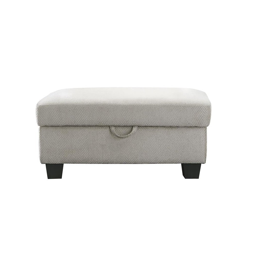 Whitson Upholstered Storage Ottoman Stone 509767