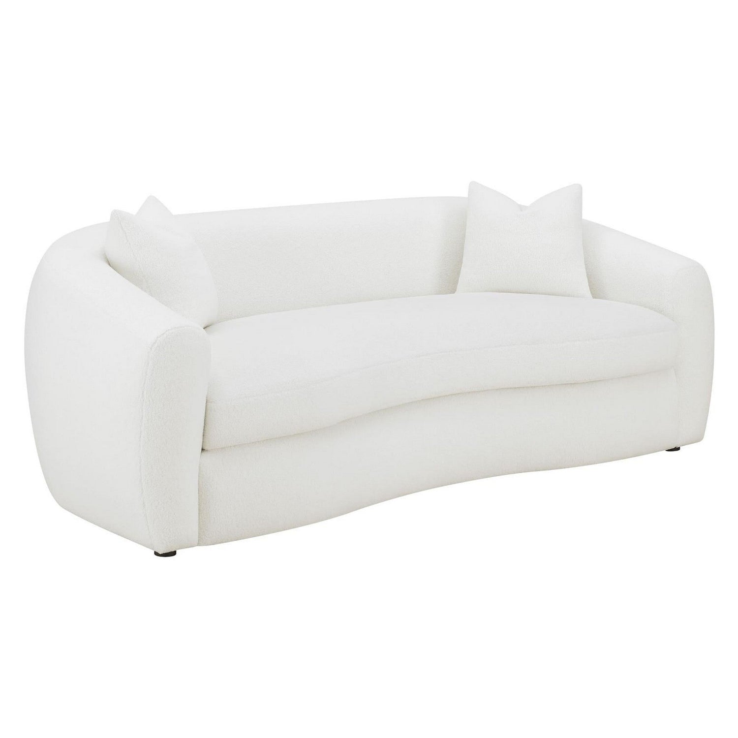 Isabella 2-piece Upholstered Tight Back Living Room Set White 509871-S2