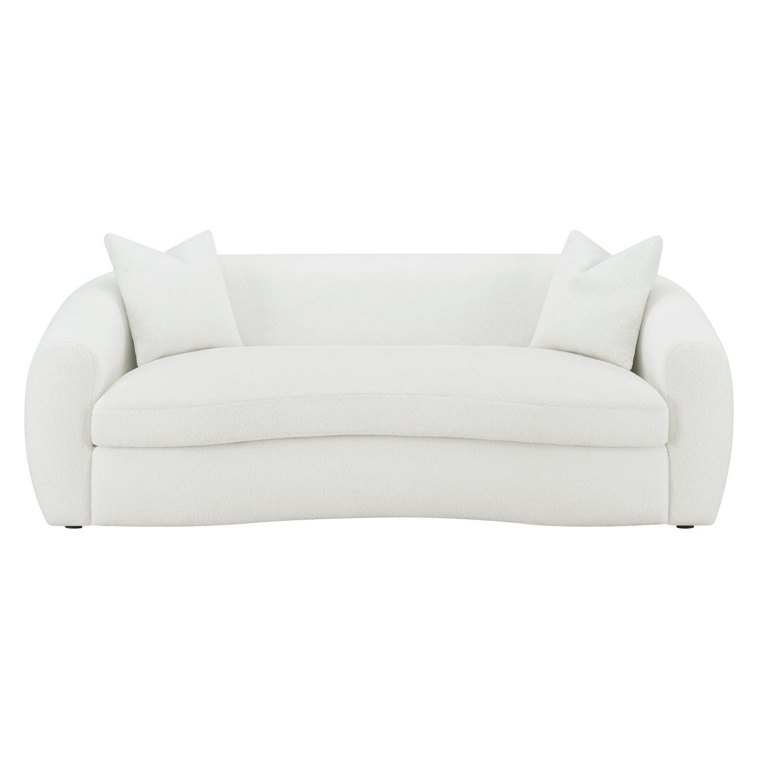 Isabella 2-piece Upholstered Tight Back Living Room Set White 509871-S2