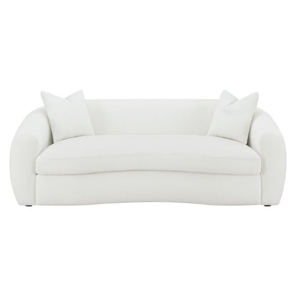 Isabella 2-piece Upholstered Tight Back Living Room Set White 509871-S2