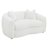 Isabella 2-piece Upholstered Tight Back Living Room Set White 509871-S2