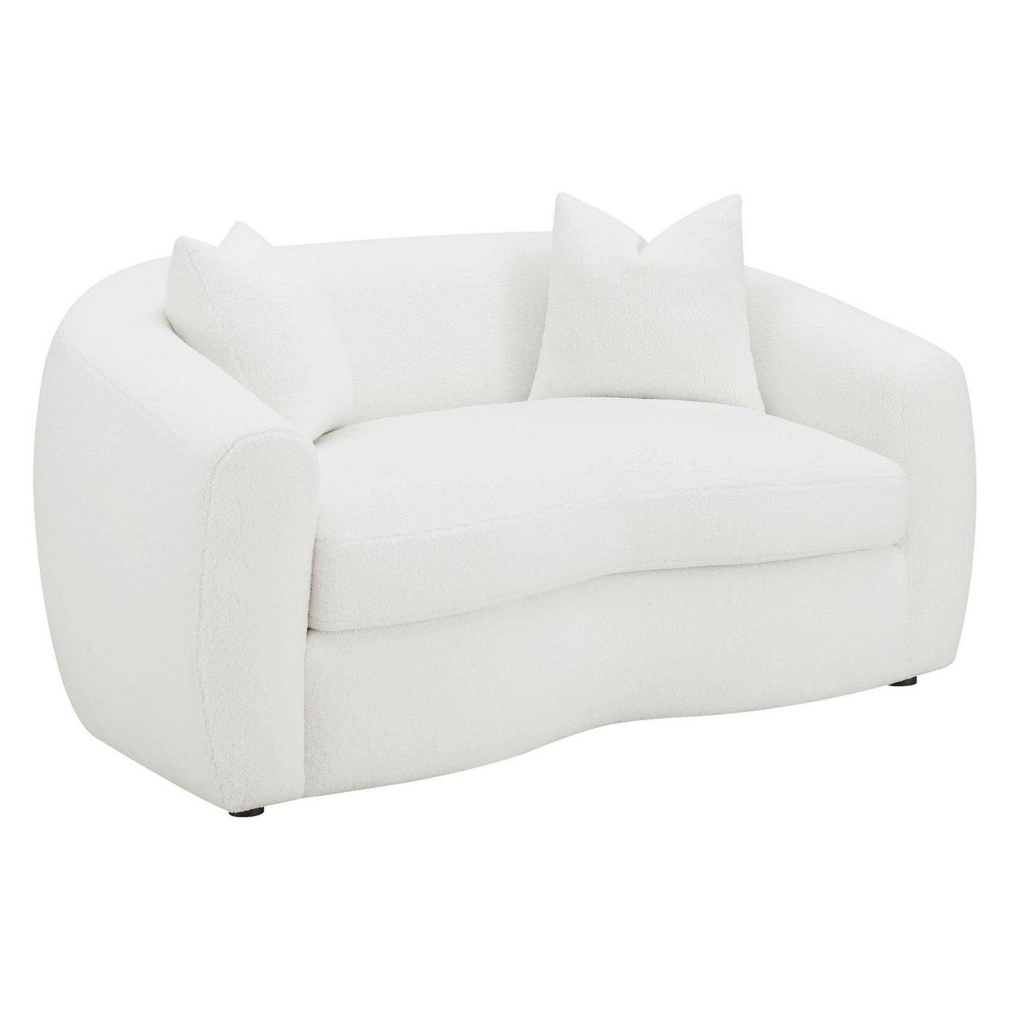 Isabella 2-piece Upholstered Tight Back Living Room Set White 509871-S2