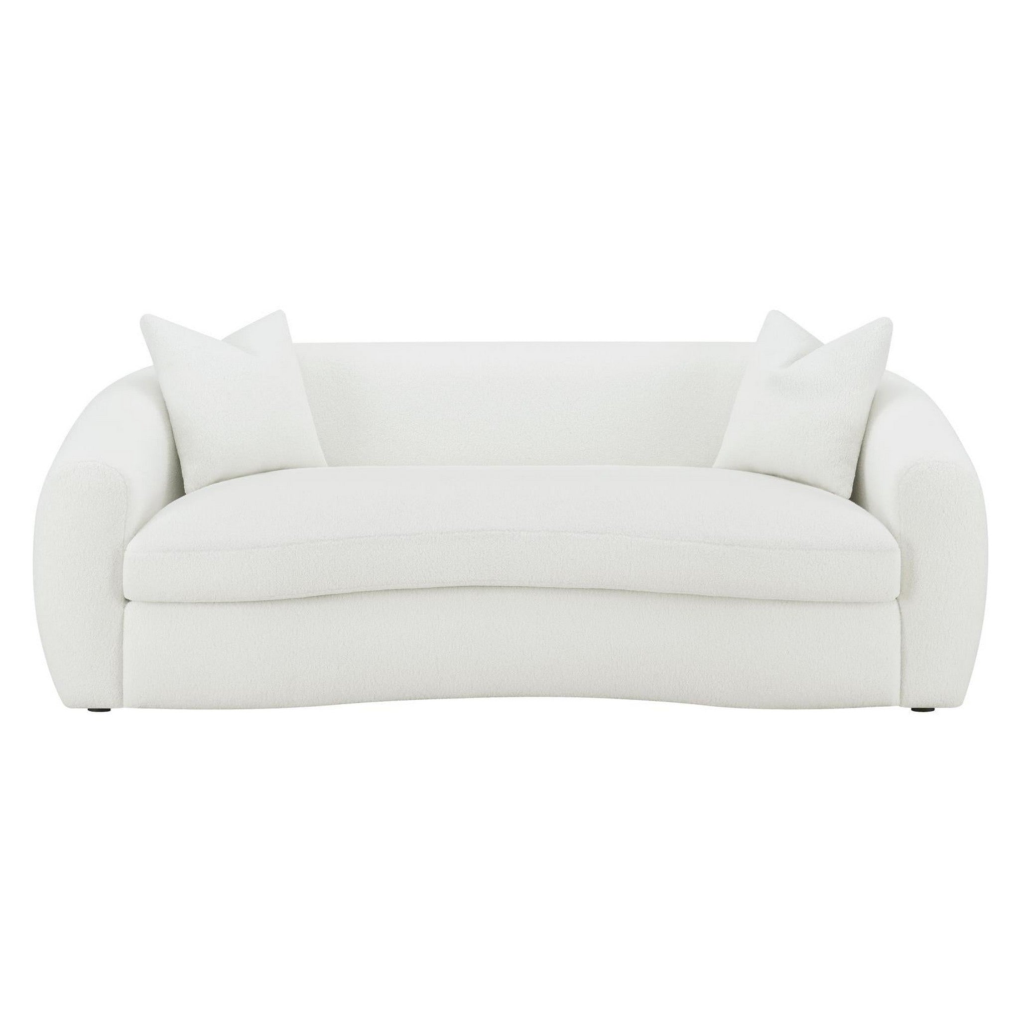 Isabella 3-piece Upholstered Tight Back Living Room Set White 509871-S3