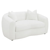 Isabella 3-piece Upholstered Tight Back Living Room Set White 509871-S3