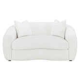 Isabella 3-piece Upholstered Tight Back Living Room Set White 509871-S3