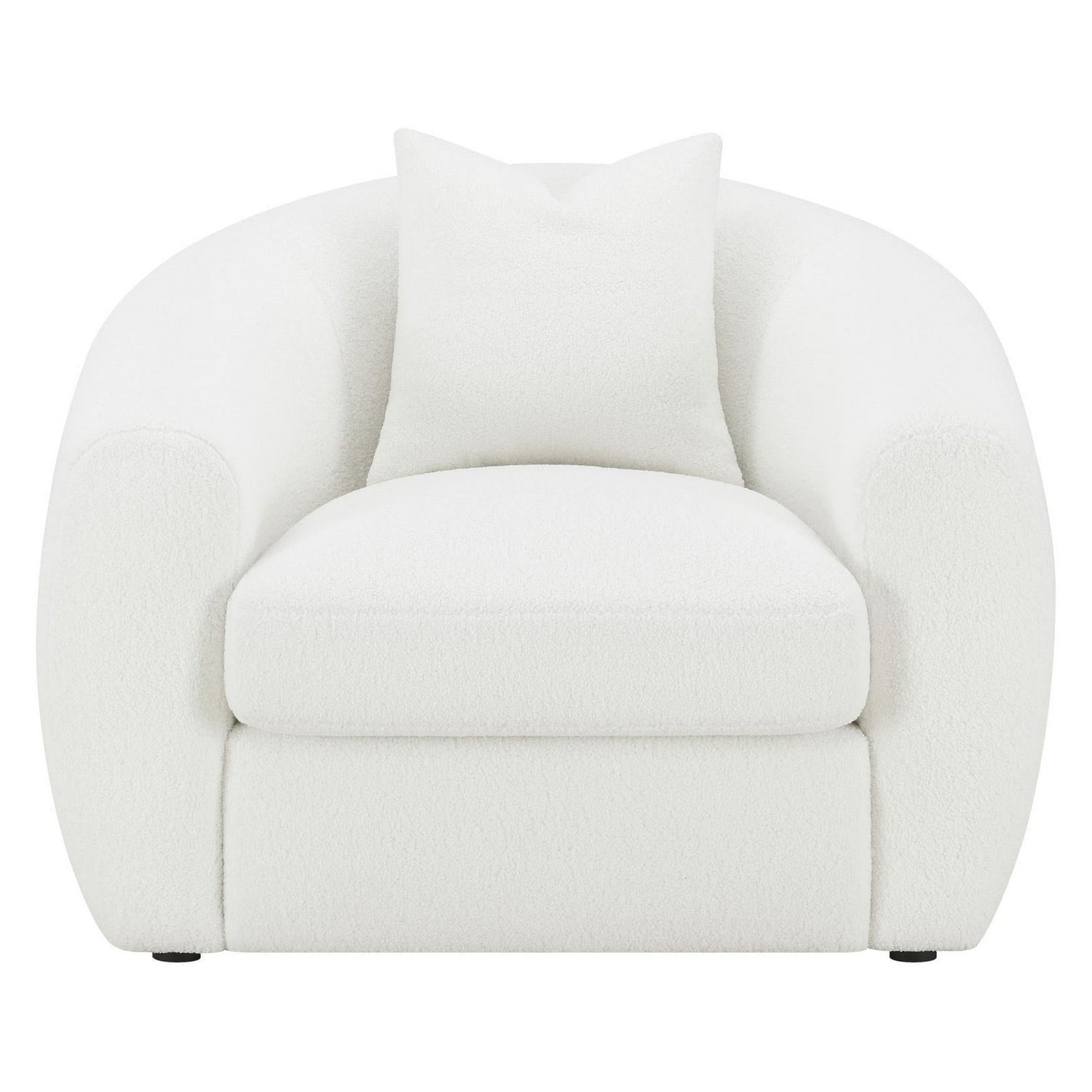 Isabella 3-piece Upholstered Tight Back Living Room Set White 509871-S3