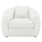 Isabella 3-piece Upholstered Tight Back Living Room Set White 509871-S3