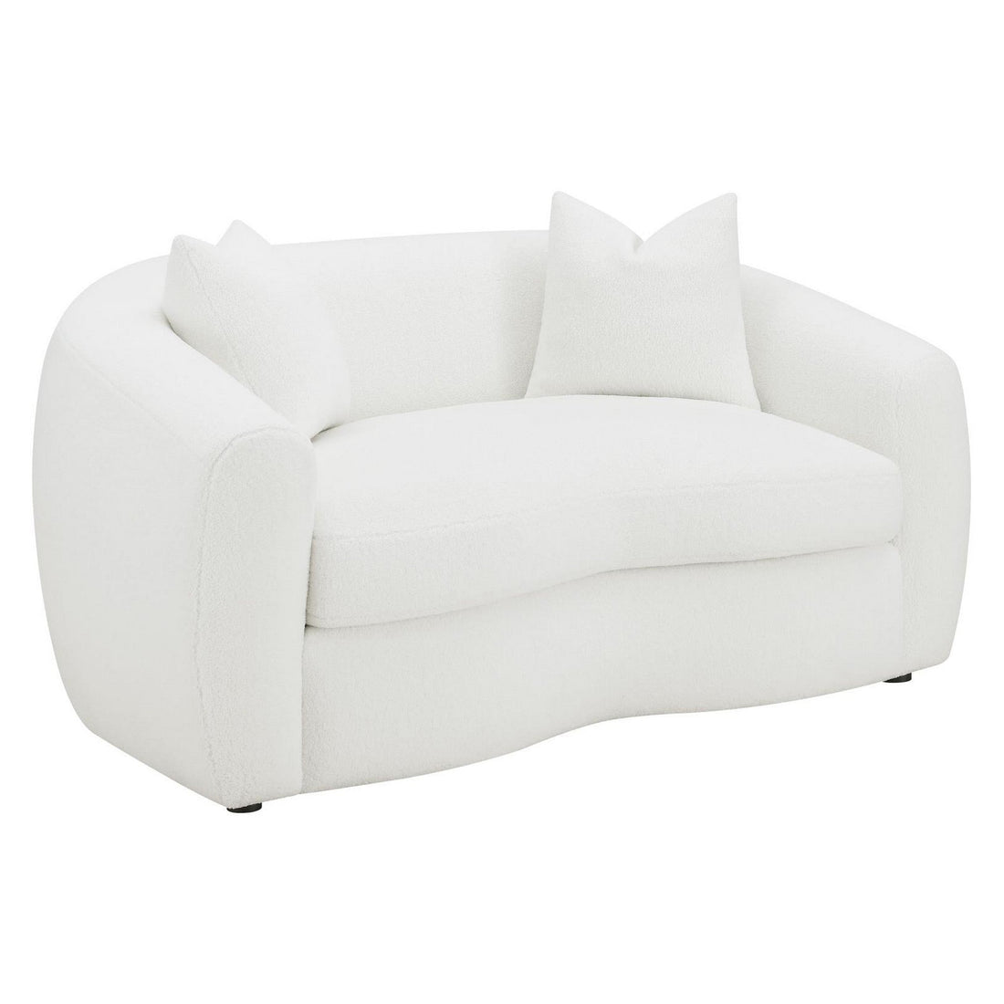 Isabella Upholstered Tight Back Loveseat White 509872