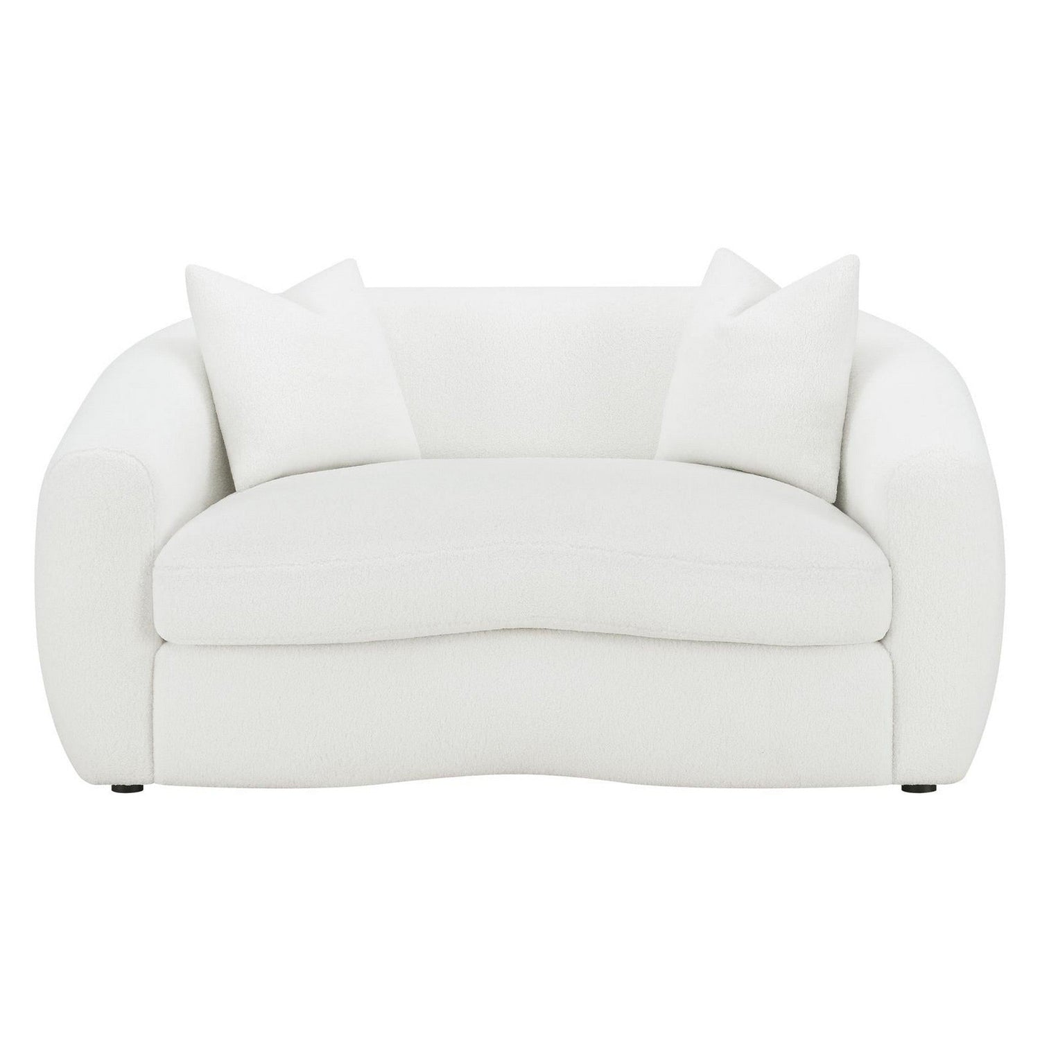 Isabella Upholstered Tight Back Loveseat White 509872