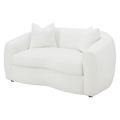 Isabella Upholstered Tight Back Loveseat White 509872