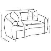 Isabella Upholstered Tight Back Loveseat White 509872