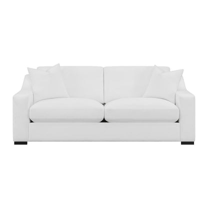 Ashlyn Upholstered Sloped Arms Sofa White 509891