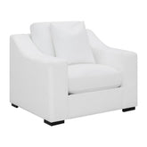 Ashlyn Upholstered Sloped Arms Chair White 509893