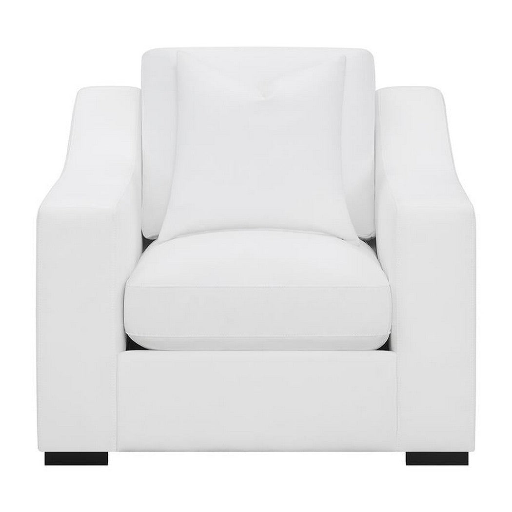 Ashlyn Upholstered Sloped Arms Chair White 509893