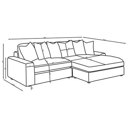 Blaine Upholstered Reversible Sectional Fog 509900