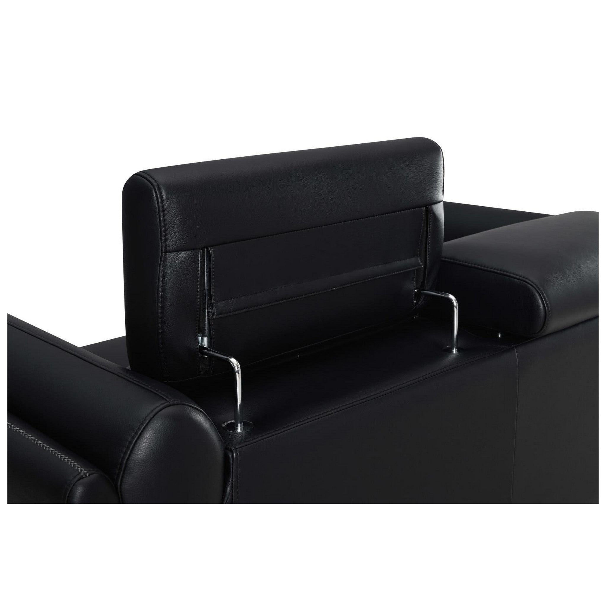 Shania 2-piece Track Arms Living Room Set Black 509921-S2