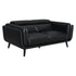 Shania Track Arms Loveseat with Tapered Legs Black 509922