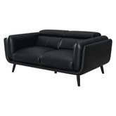 Shania Track Arms Loveseat with Tapered Legs Black 509922