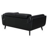 Shania Track Arms Loveseat with Tapered Legs Black 509922