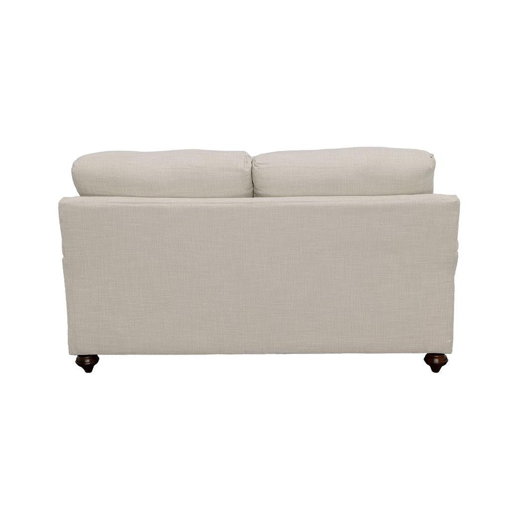 Glenn Recessed Arms Loveseat Light Grey 511092